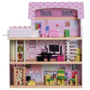 Casa delle Bambole per Bambini a 3 Piani con Ascensore Rosa 60x30x71.5 cm -4