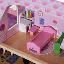 Casa delle Bambole per Bambini a 3 Piani con Ascensore Rosa 60x30x71.5 cm -8