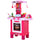 Spielzeugküche für Kinder 64 x 29 x 87 cm mit 33 Zubehörteilen in Rosa