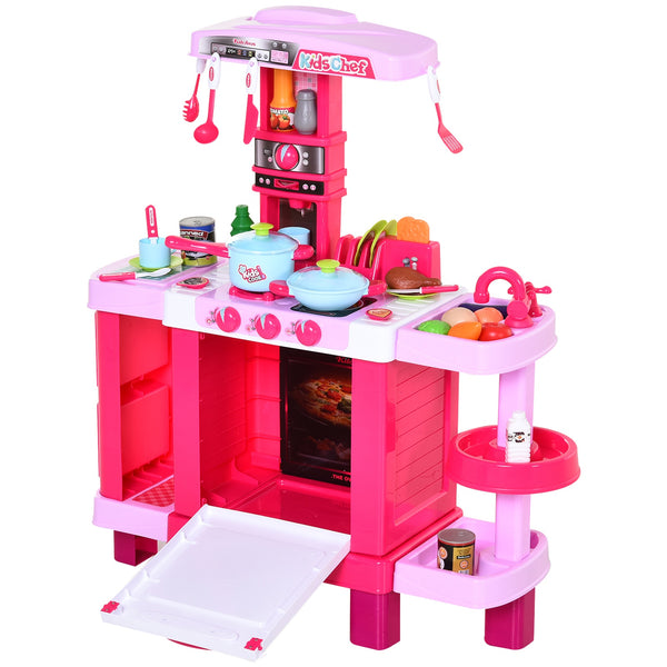 online Spielzeugküche für Kinder mit Utensilien 78x29x87 cm Rosa
