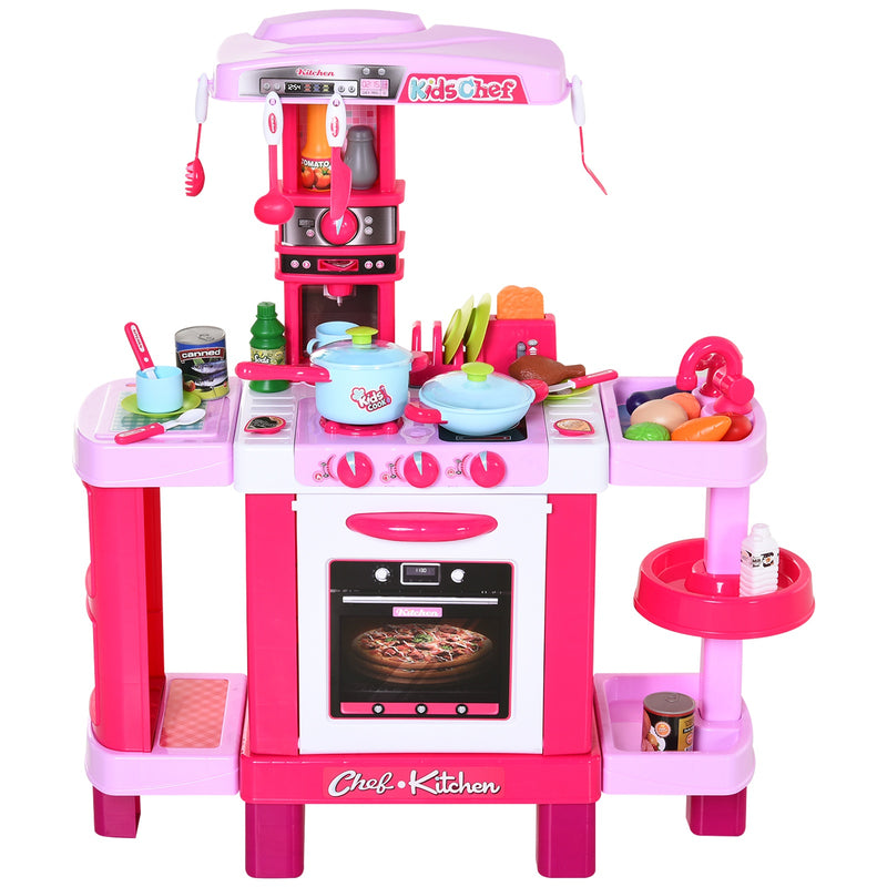Cucina Giocattolo per Bambini con Utensili 78x29x87 cm  Rosa-4