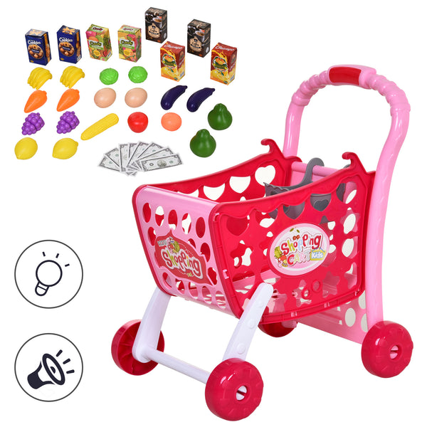 acquista Spielzeug-Einkaufswagen für Kinder 41,5x33,5x48,5 cm Rosa