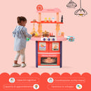 Cucina Giocattolo per Bambini 71,5x35x85,5 cm con Utensili Multicolore-4