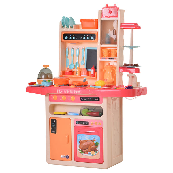 online Spielzeugküche für Kinder 71 x 28,5 x 93,5 cm mit rosa Zubehör