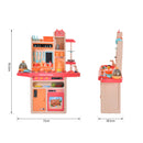 Cucina Giocattolo per Bambini 71x28,5x93,5 cm con Accessori  Rosa-3