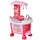 Spielzeugküche für Kinder 51x30x73 cm mit rosa Utensilien