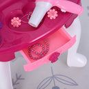 Postazione Trucco Specchiera Giocattolo per Bambini con Sgabello e Accessori  Rosa-8