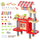 Spielzeugküche für Kinder 69x33x88 cm mit 50 Zubehörteilen Rot