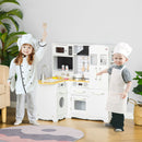 Cucina Giocattolo per Bambini 82x65x87 cm in Legno Bianco-2