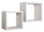 Set 2 Mensole Cubo da Parete Quadrato in Fibra di Legno Q-Bis Maxi Rovere Sbiancato