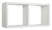 Mensola Rettangolare 2 Scomparti da Parete 70x30x23,7 cm in Fibra di Legno Morgana Maxi Rovere Sbiancato