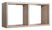Mensola Rettangolare 2 Scomparti da Parete 70x30x23,7 cm in Fibra di Legno Morgana Maxi Rovere Naturale/Sagerau
