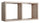 Mensola Rettangolare 2 Scomparti da Parete 70x30x23,7 cm in Fibra di Legno Morgana Maxi Rovere Naturale/Sagerau