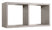Mensola Rettangolare 2 Scomparti da Parete 70x30x23,7 cm in Fibra di Legno Morgana Maxi Rovere Grigio New