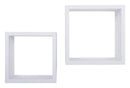 Set 2 Mensole Cubo da Parete Quadrato in Fibra di Legno Q-Bis Maxi Bianco-3
