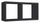 Mensola Rettangolare 2 Scomparti da Parete 70x30x23,7 cm in Fibra di Legno Morgana Maxi Nero