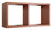 Mensola Rettangolare 2 Scomparti da Parete 70x30x23,7 cm in Fibra di Legno Morgana Maxi Ciliegio
