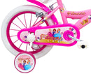 Bicicletta per Bambina 14" 2 Freni Flowers Rosa-4