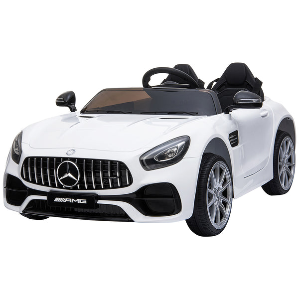 online Elektroauto für Kinder 2 Sitze 12V Mercedes GTR AMG Weiß
