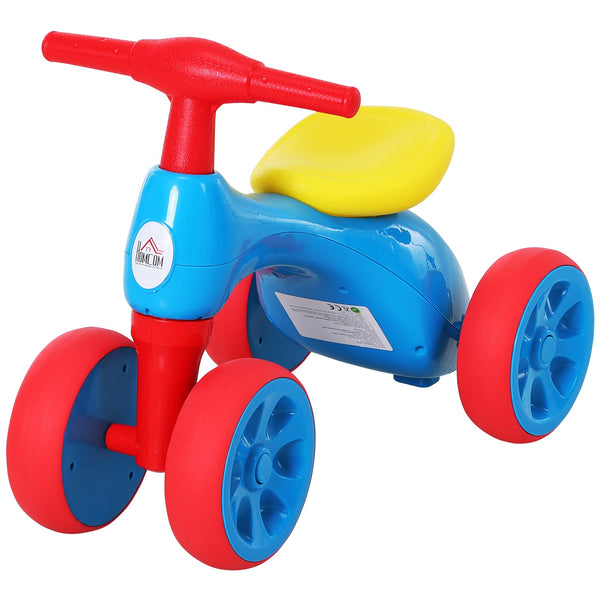 Dreirad für Kinder 4 Räder Erste Schritte Rot Blau und Gelb acquista