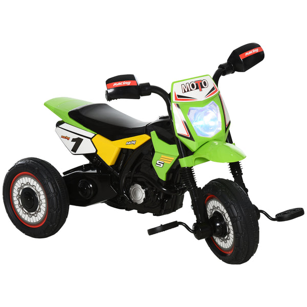 sconto Tret-Dreirad für Kinder in Form eines grünen Motorrads