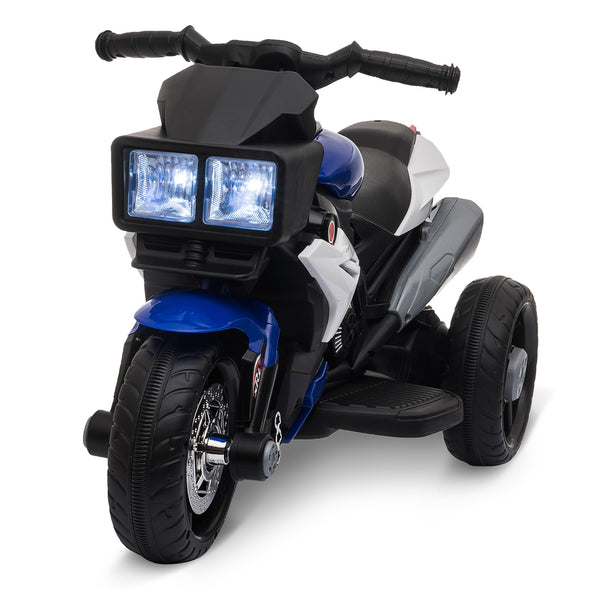 Elektromotorrad für Kinder 6V 3 Räder Schwarz und Blau prezzo