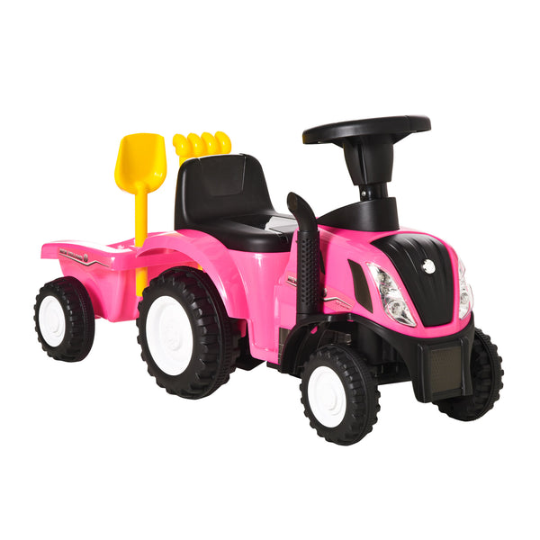 Aufsitztraktor mit Anhänger 91x29x44 cm für Kinder Rosa acquista
