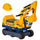 Bulldozer-Aufsitzbagger 77 x 26 x 55 cm für Kinder Gelb