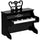 Mini-Klavierspielzeug für Kinder 25 Tasten aus schwarzem ABS