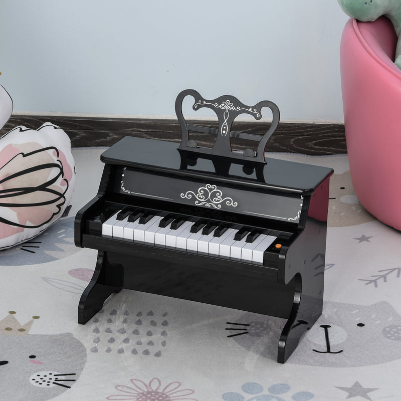 Mini Pianoforte Giocattolo per Bambini  25 Tasti in ABS Nero-2