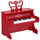Mini-Klavierspielzeug für Kinder 25 Tasten aus rotem ABS