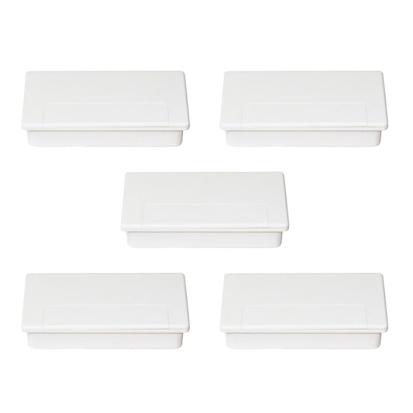 Plasquare Tischtülle 1 Packung 5 Stück weißer Kunststoff Emuca Technoplastic acquista