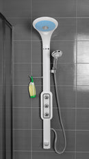 Colonna Doccia in Alluminio Bianco e Azzurro Moon-3