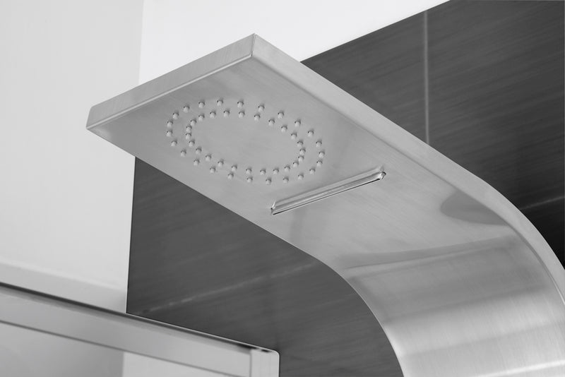 Colonna Doccia a Parete in Acciao Satinato-3