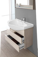 Mobile da Bagno Sospeso Rovere Chiaro Composizione Bagno 80Cm Magnum-3