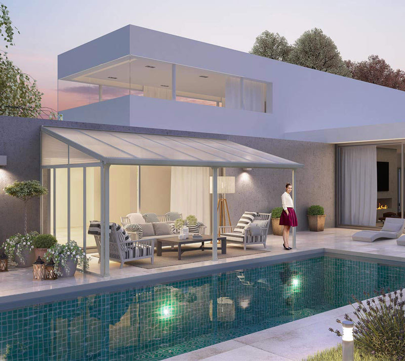 Pergola da Giardino in Alluminio 3x4,25m Onduline Emilia Bianco/Bianco-10