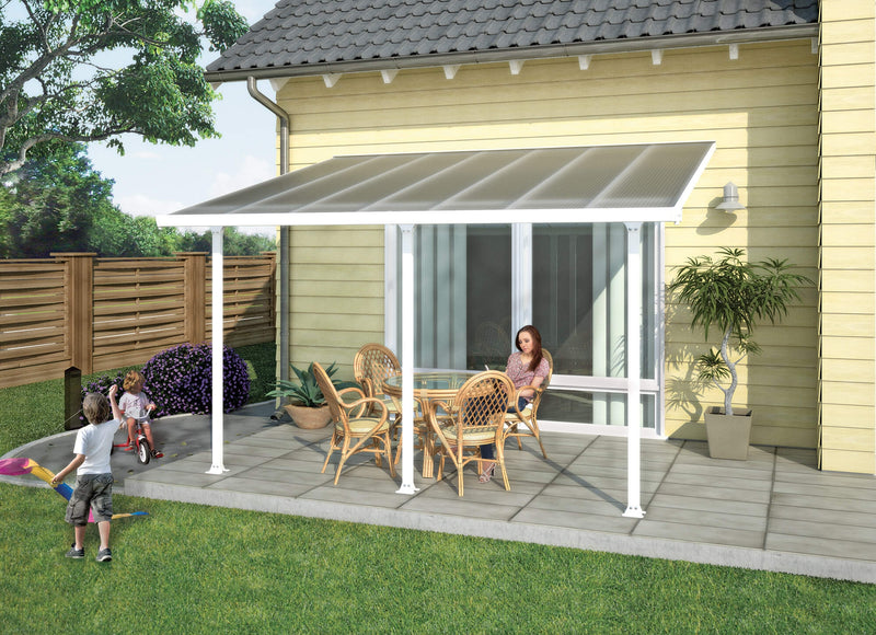 Pergola da Giardino in Alluminio 3x4,25m Onduline Emilia Bianco/Crystal-8