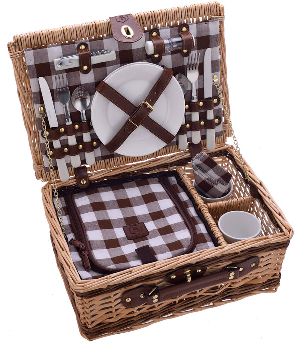 Picknickkorb Koffer für 2 Personen 11 Teilig mit Thermotasche online