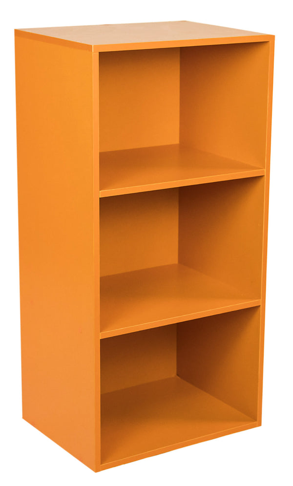 Modulares Bücherregal 3 Regale 40x29,5x80 cm in oranger Spanplatte sconto