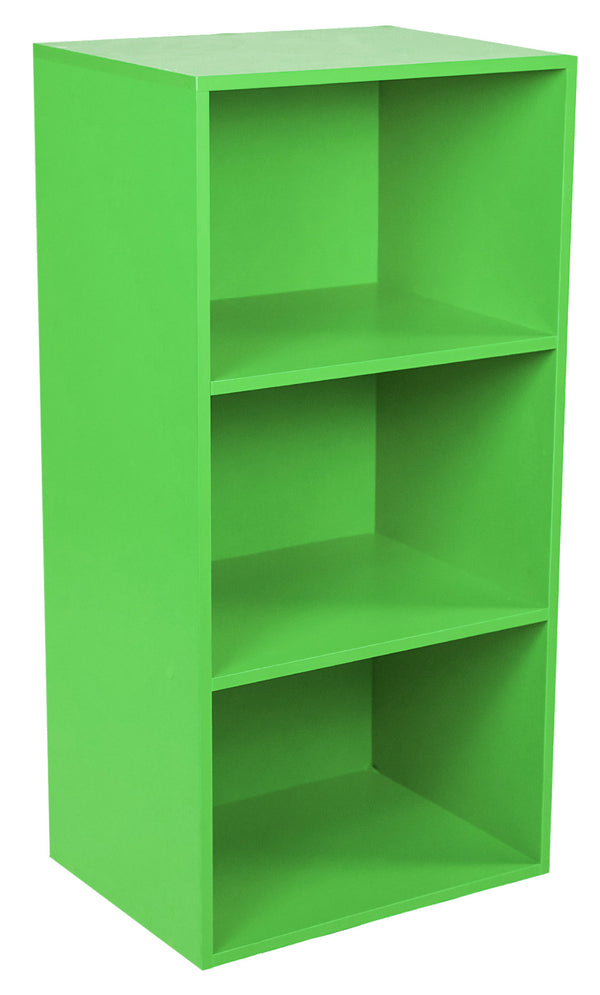 online Modulares Bücherregal 3 Regale 40x29,5x80 cm in grüner Spanplatte