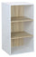 Modulares Bücherregal 40x29,5x80 cm aus weißer Spanplatte und Sonoma