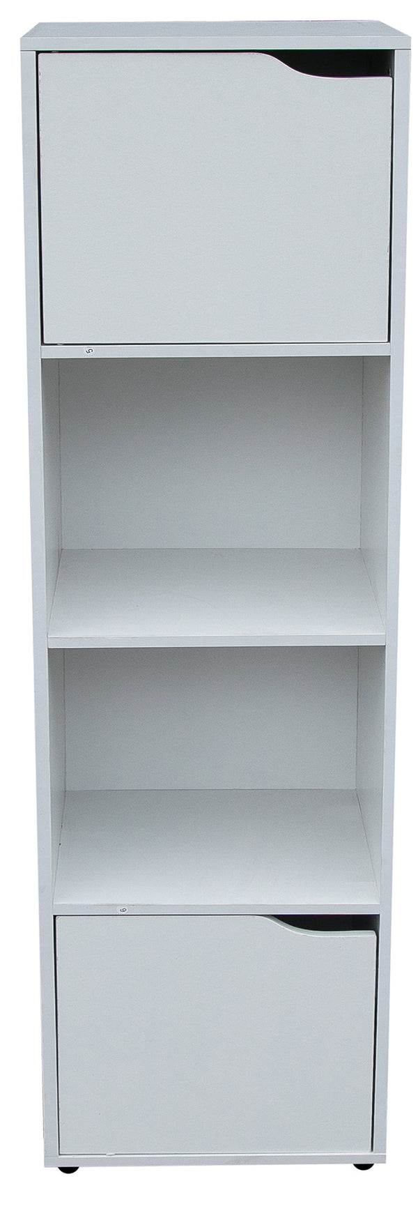 Bücherregal 2 Regale 2 Türen 30x29x120 cm in White Wood prezzo