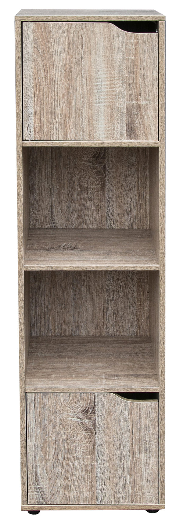 sconto Bücherregal 2 Regale 2 Türen 30x29x120 cm in Holz
