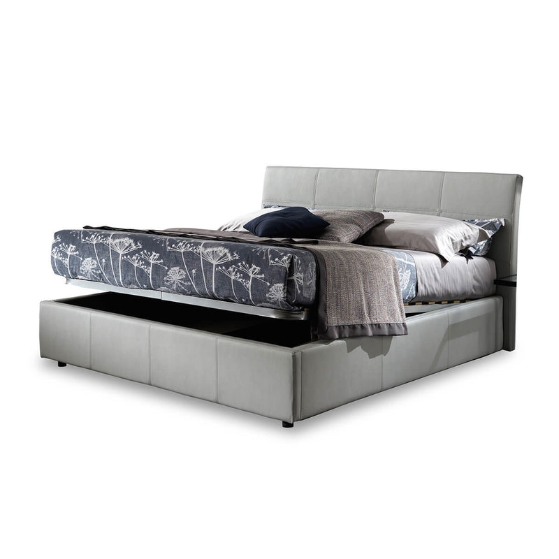 Letto Contenitore per Materasso 160cm con Rete Ortopedica a Doghe-2