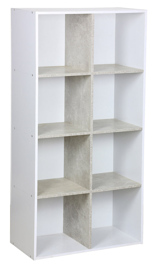 Bücherregal mit 8 Regalen 60x30x120 cm in Grey PB online