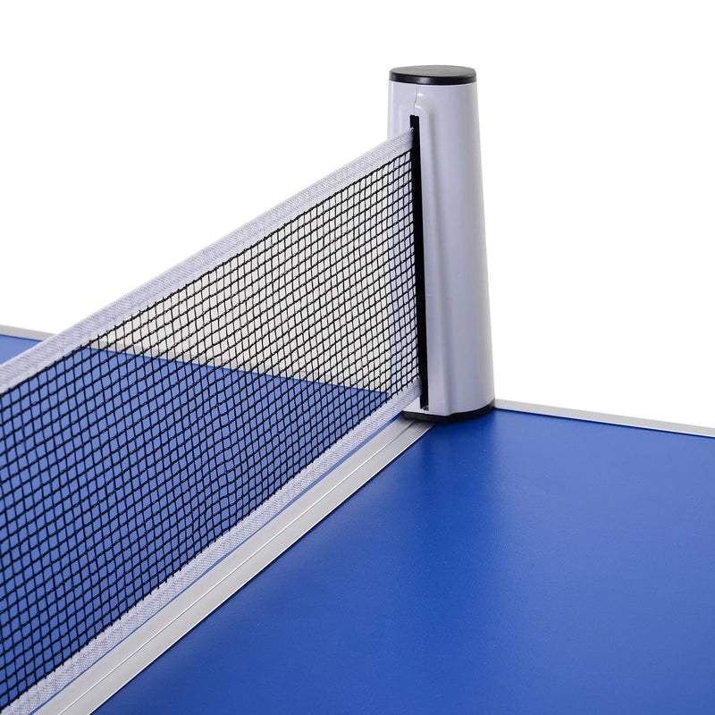 Tavolo Pieghevole da Campeggio 160x80x70 cm con Rete da Ping Pong  Blu-3