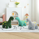 Sedia Poltrona per Bambini a Forma di Dinosauro 90x30x50 cm con Seduta Morbida Verde Chiaro-4
