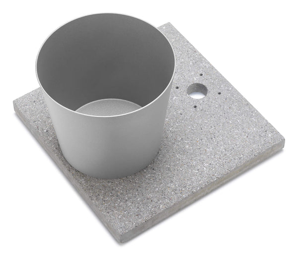 online Base con Vaschetta per Fontane con Ghiera Piccola 40x40x5 cm in Cemento Belfer 42/BSE/4 Alluminio