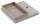 Sockel mit Tablett für Springbrunnen mit großem Ring 40x40x5 cm in Zement Belfer 42/BSE/5 Tortora