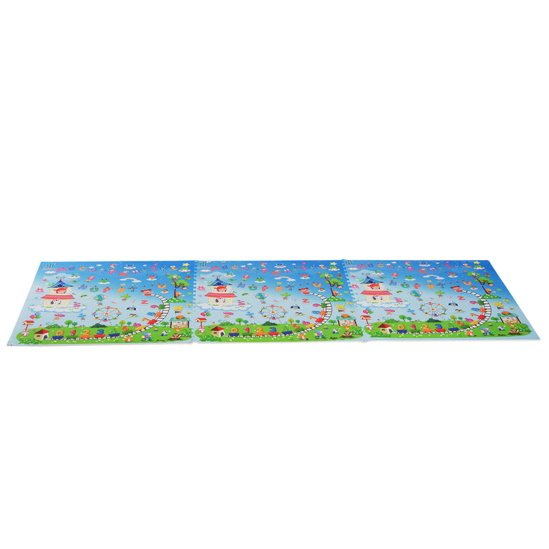 Tappeto Puzzle per Bambini Disegno Fantasia 12 Tessere 61.5x61.5 cm -5